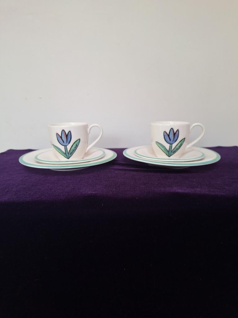 Ulrica Hydman Vallien Tulipa Kop en Schotels (set van 2), Antiek en Kunst, Ophalen of Verzenden
