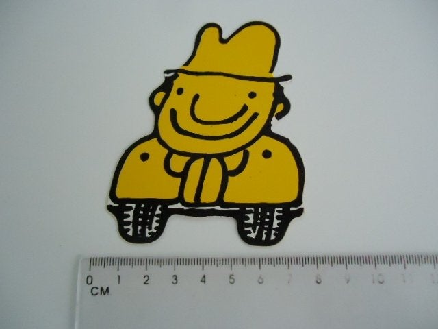 sticker oud AUTO BLIJ RIJ oldtimer race retro plastic, Verzamelen, Stickers, Verzenden, Zo goed als nieuw, Bedrijf of Vereniging