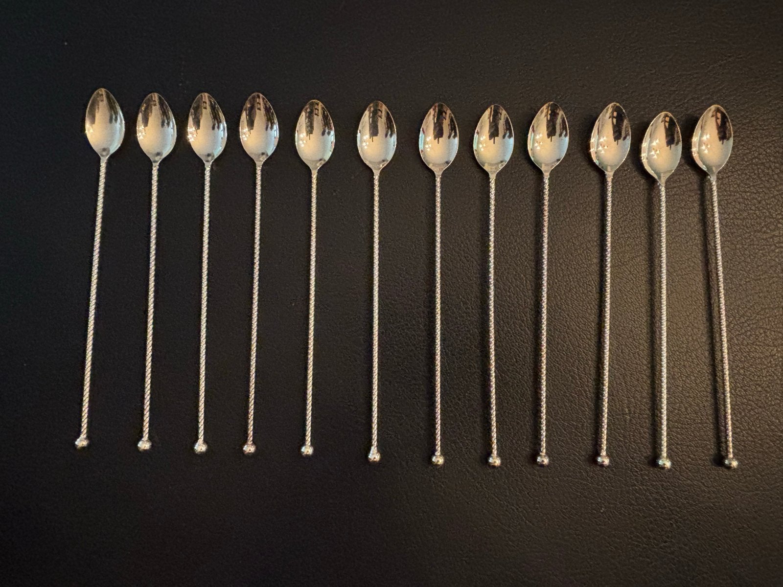 Albert Heijn verzilverde sorbetlepels met getorste steel, Antiek en Kunst, Ophalen of Verzenden