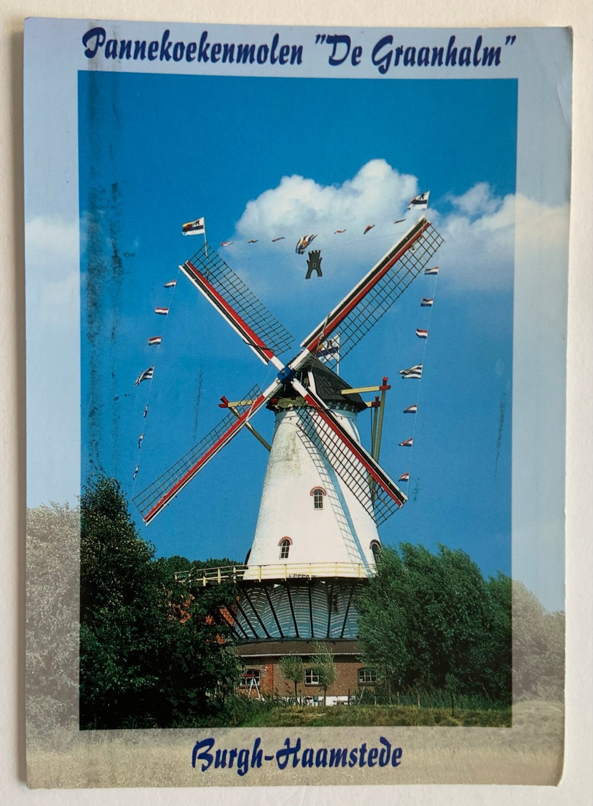 Pannekoekenmolen "De Graanhalm" Burgh-Haamstede, Verzenden, 1980 tot heden, Gelopen