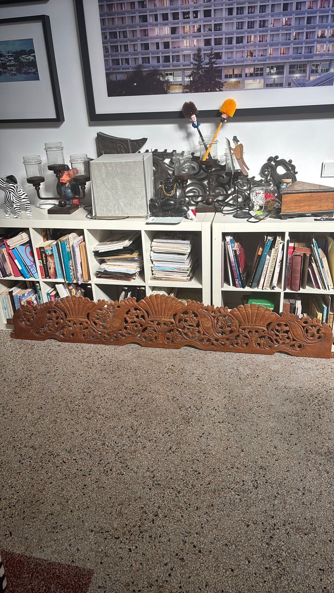 Houtsnijwerk indonesisch, Bruin, Handgemaakt, Indonesië, Houtsnijwerk