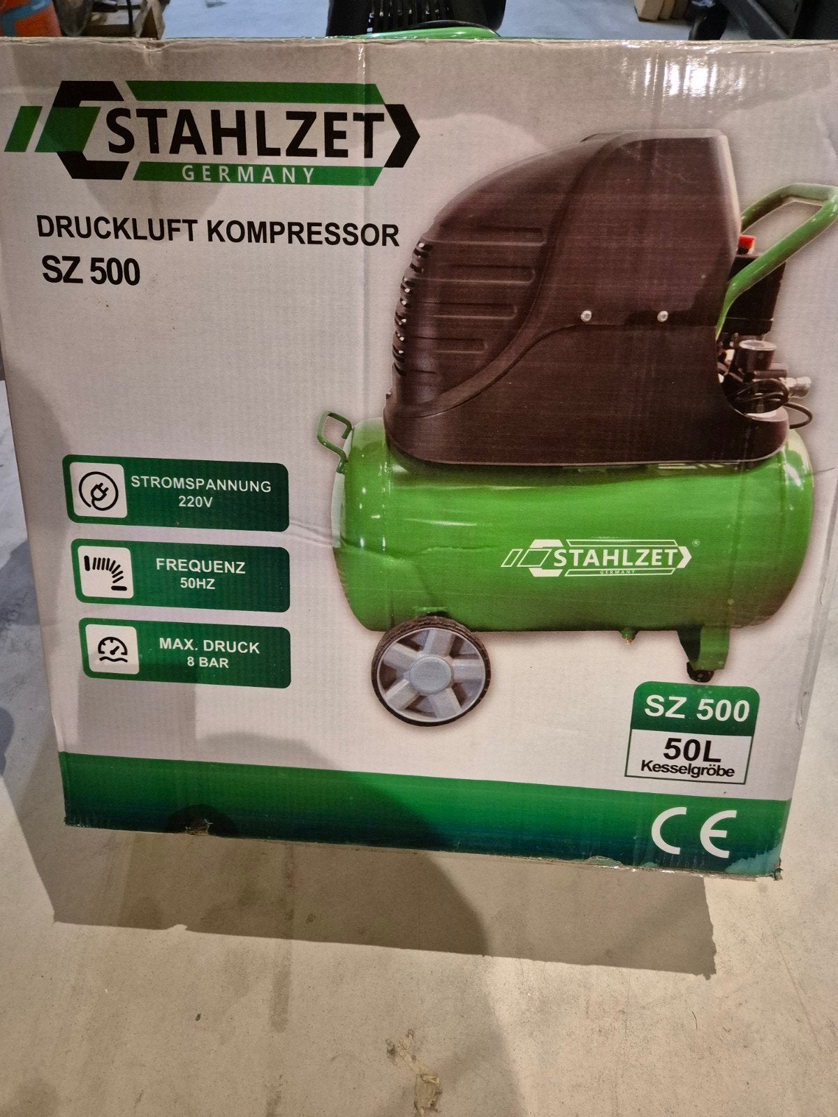 nieuwe compressor 50l, 25 tot 100 liter, Ophalen, Nieuw, 200 tot 400 liter/min