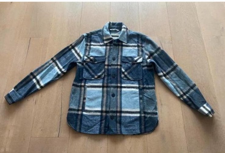 Zara houthakkers blouse S nieuwstaat, Kleding | Dames, Ophalen of Verzenden, Zo goed als nieuw, Maat 36 (S), Blauw