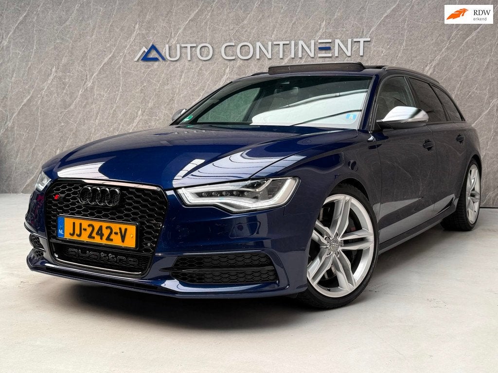 Audi S6 Avant 4.0 TFSI quattro 420 PK / Panorama / B&O / Car, Auto's, Audi, Automaat, Euro 5, Gebruikt, Blauw