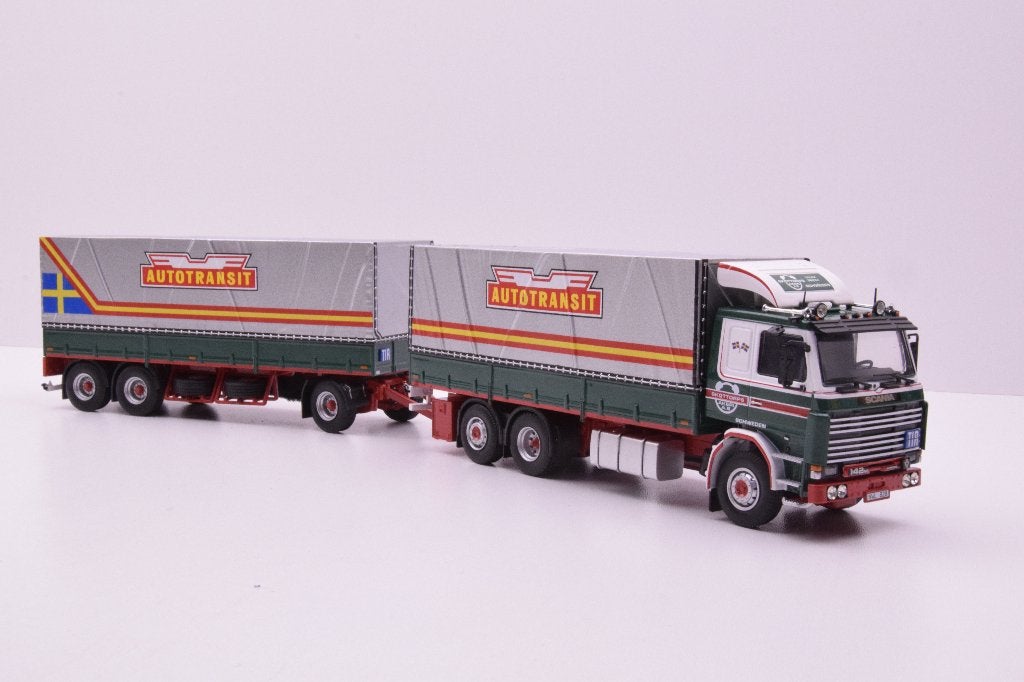 Scania 142h-V8  '' Autotransit  ''  Tekno, Ophalen of Verzenden, Zo goed als nieuw, Bus of Vrachtwagen, Tekno