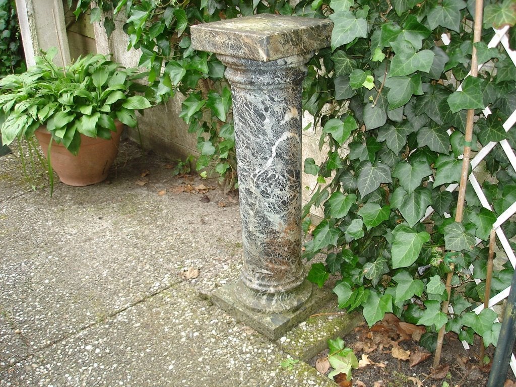 Tuinpilaar marmer 80 cm hoog, Ophalen, Gebruikt