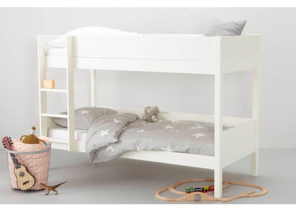 Stapelbed wit 90x200, Ophalen, Zo goed als nieuw, Stapelbed