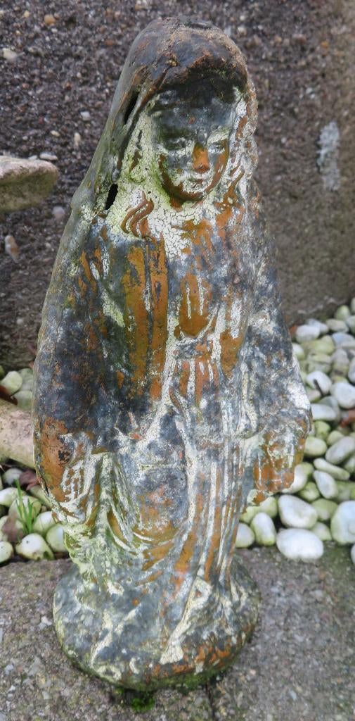 maria tuinbeeldje , beton, Tuin en Terras, Tuinbeelden, Ophalen of Verzenden, Gebruikt, Beton