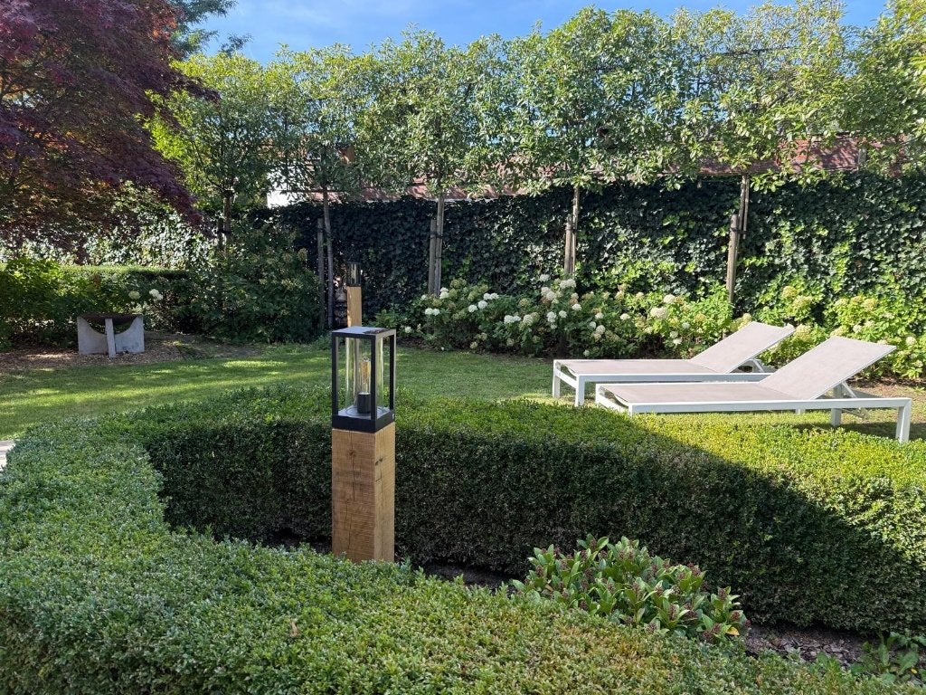 Maatwerk Houten Tuinverlichting | Eiken, Douglas, Robinia, Minder dan 50 watt, Waterbestendig, Staande lamp, Nieuw