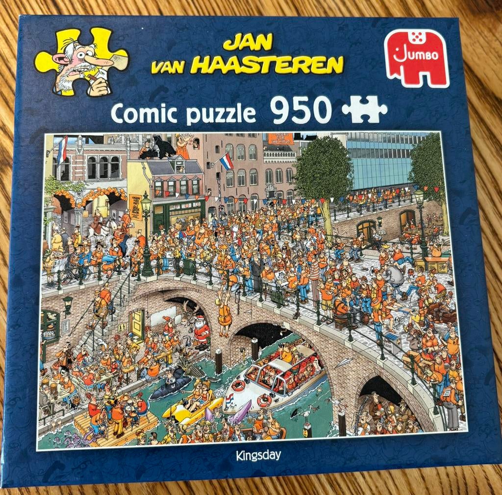 Jan van Haasteren 950 st. Kingsday, Ophalen, 500 t/m 1500 stukjes, Zo goed als nieuw