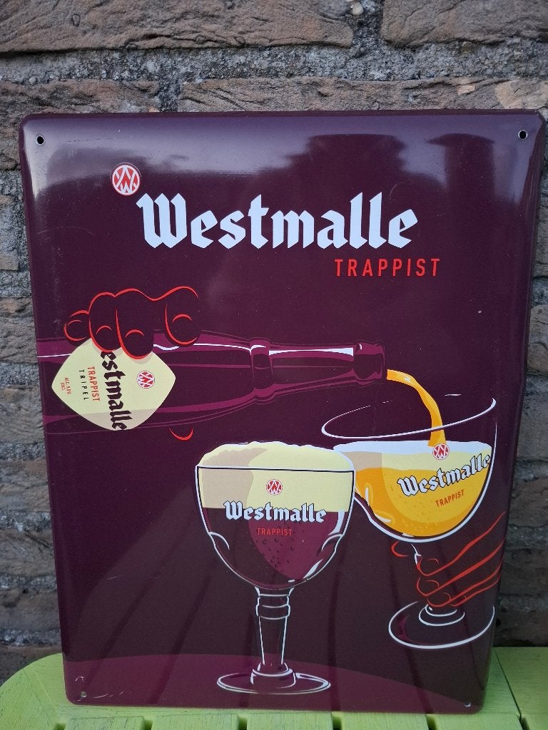 Reclamebord Westmalle, Verzamelen, Biermerken, Ophalen of Verzenden, Nieuw, Reclamebord, Plaat of Schild, Overige merken
