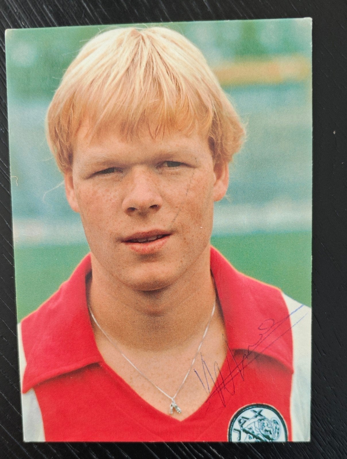 Ronald Koeman Ajax spelerskaart met originele handtekening, Ophalen of Verzenden, Zo goed als nieuw
