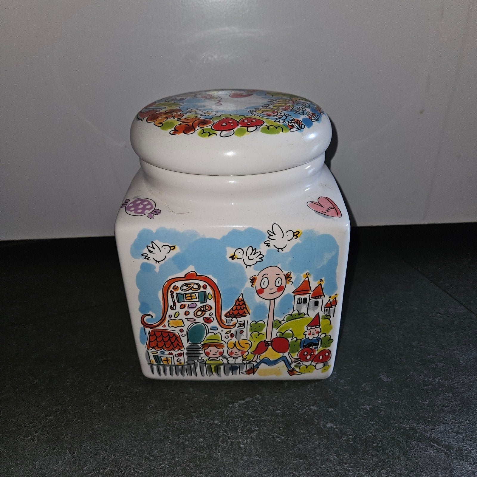 Blond Amsterdam Efteling koekjes/voorraadpot groot, Ophalen, Zo goed als nieuw, Aardewerk, Overige typen