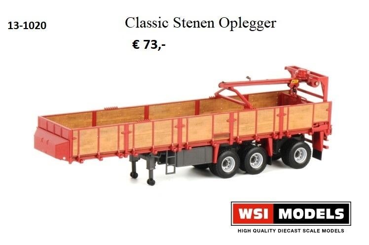 WSI Models Premium line classic brick trailer  3 axle, Ophalen of Verzenden, Nieuw, Bus of Vrachtwagen, Wsi