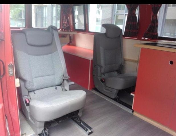 10 beige of blauw stoffen stoelen 3p gordel vloerrails isofi, Ophalen of Verzenden, Zo goed als nieuw