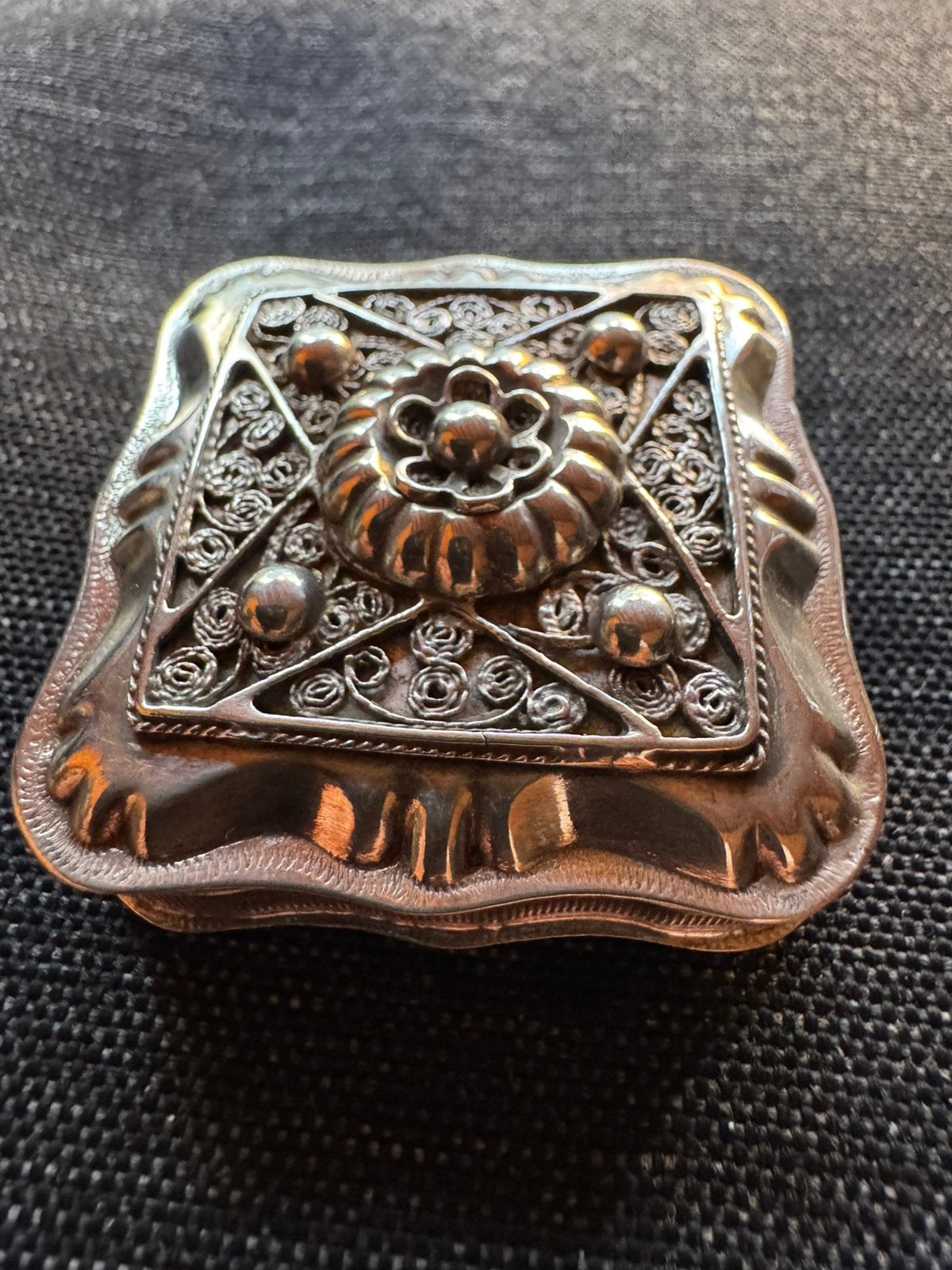 Lodereindoosje pillendoosje zilver, Ophalen of Verzenden, Zilver