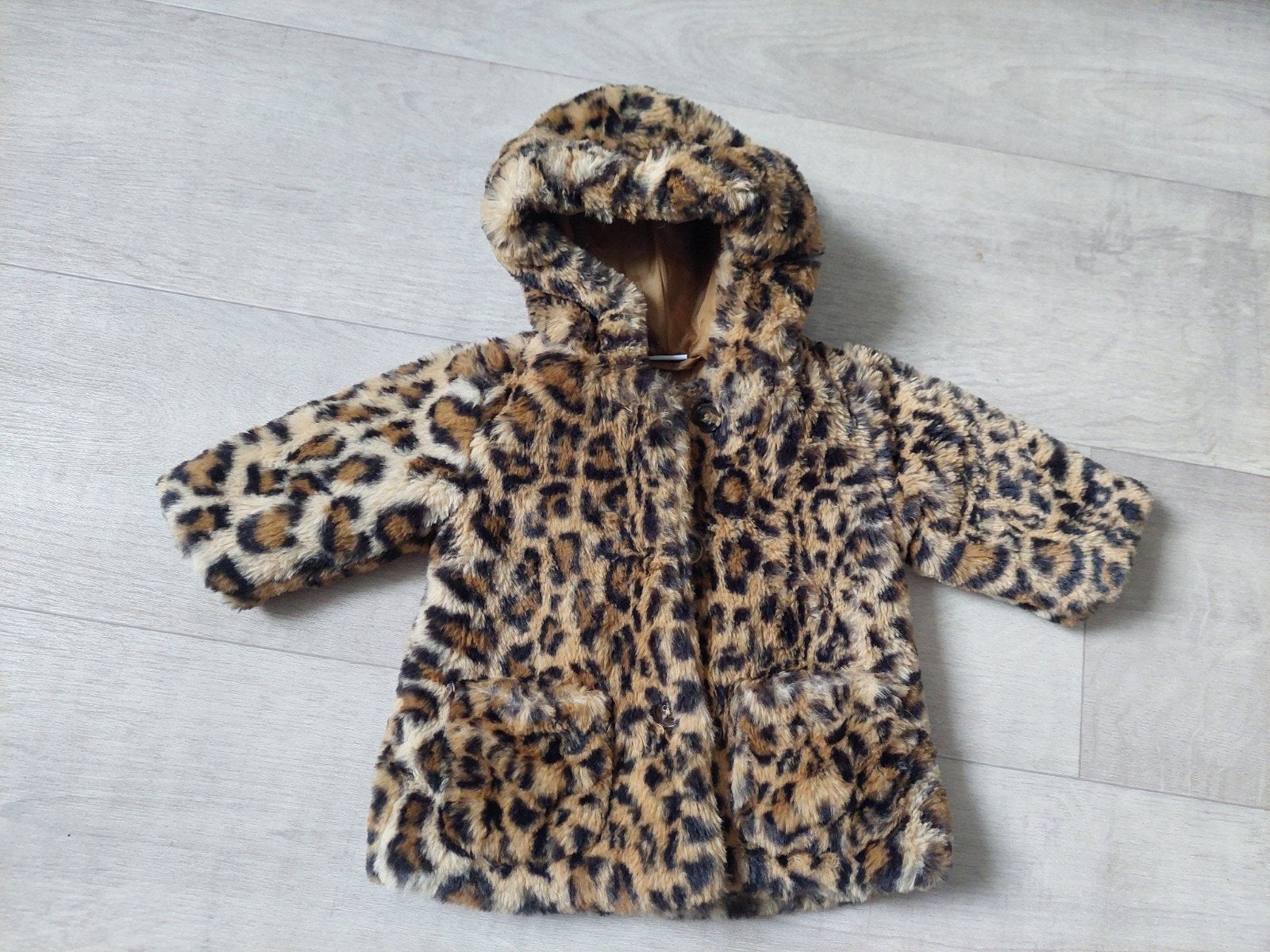 winterjas maat 56 meisje jas jasje panter fluffy, Ophalen of Verzenden, Zo goed als nieuw, Meisje, Jasje
