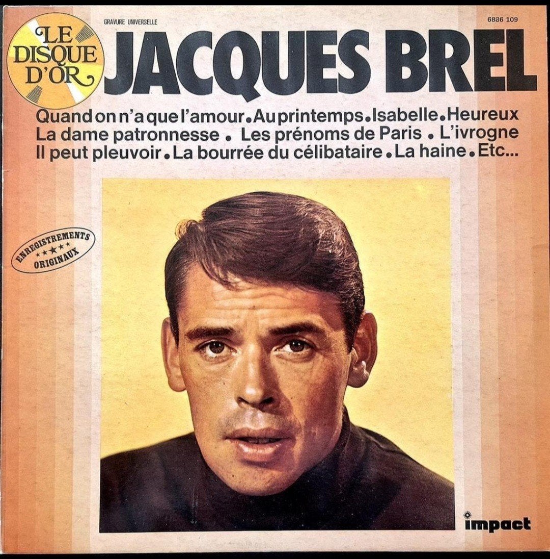 LP  JACQUES BREL - Le Disque D'Or, Ophalen of Verzenden, Gebruikt, LP