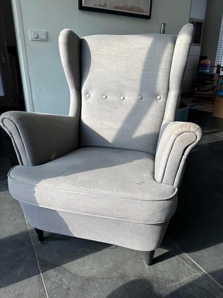 Ikea Strandmon fauteuil, Huis en Inrichting, Fauteuils, Ophalen, Gebruikt, 75 tot 100 cm, 50 tot 75 cm