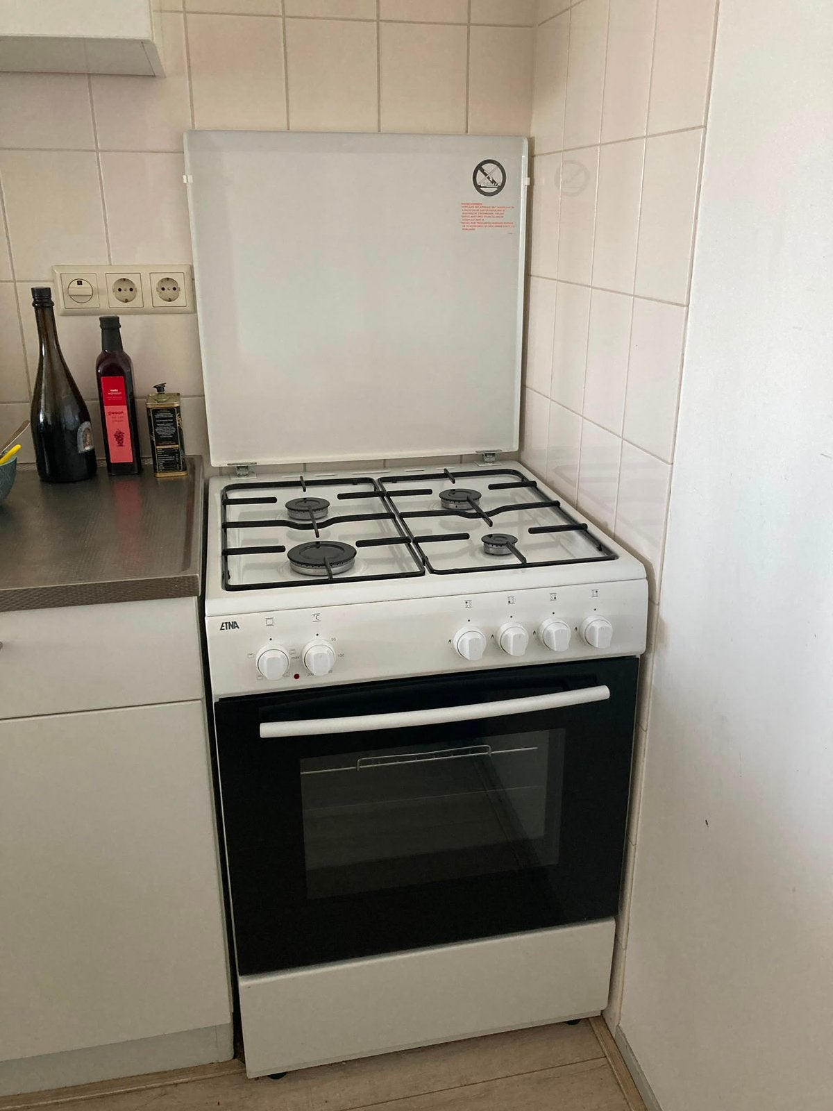 Etna gasfornuis met ruime elektrische oven, Witgoed en Apparatuur, Fornuizen, Ophalen, Gebruikt, 4 kookzones, Gas