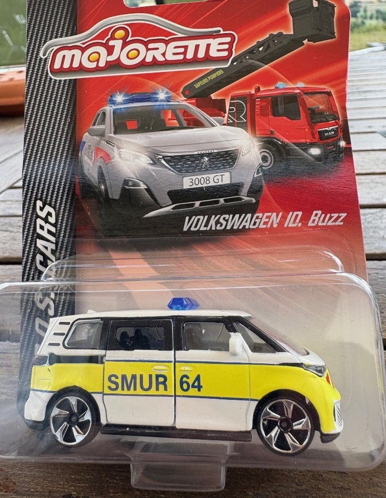 Majorette Volkswagen ID BUZZ SMUR Ambulance, Ophalen of Verzenden, Nieuw, Auto