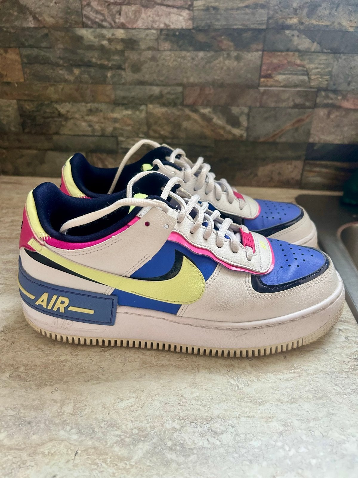 Nike Air Force 1 Shadow Dames Sneakers, Ophalen, Gedragen, Wit, Sneakers of Gympen