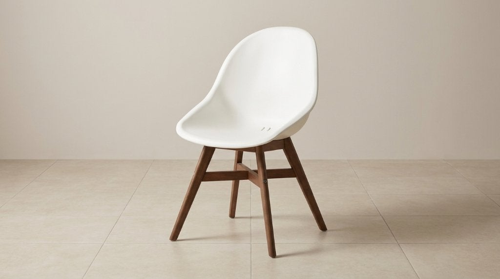 2 IKEA FANBYN witte kuipstoelen, Huis en Inrichting, Ophalen, Kunststof, Gebruikt, Twee