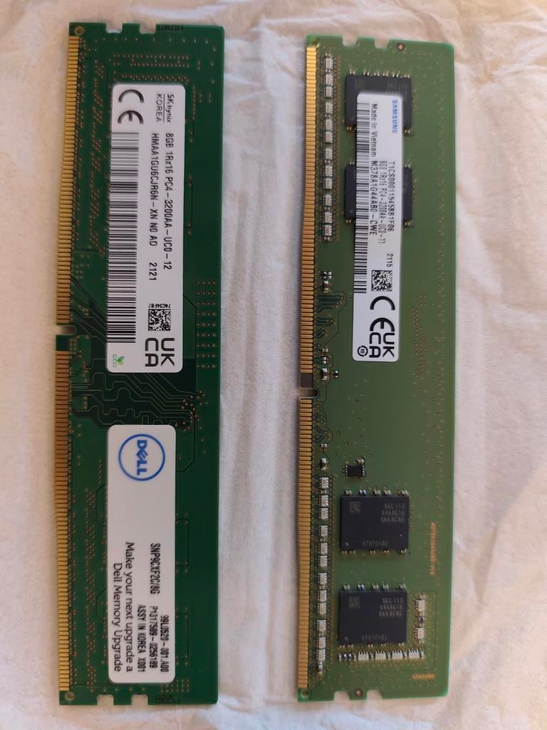 DDR4 RAM Geheugen 8GB - SK Hynix 3200AA, Computers en Software, RAM geheugen, Gebruikt, Server, DDR4, 8 GB