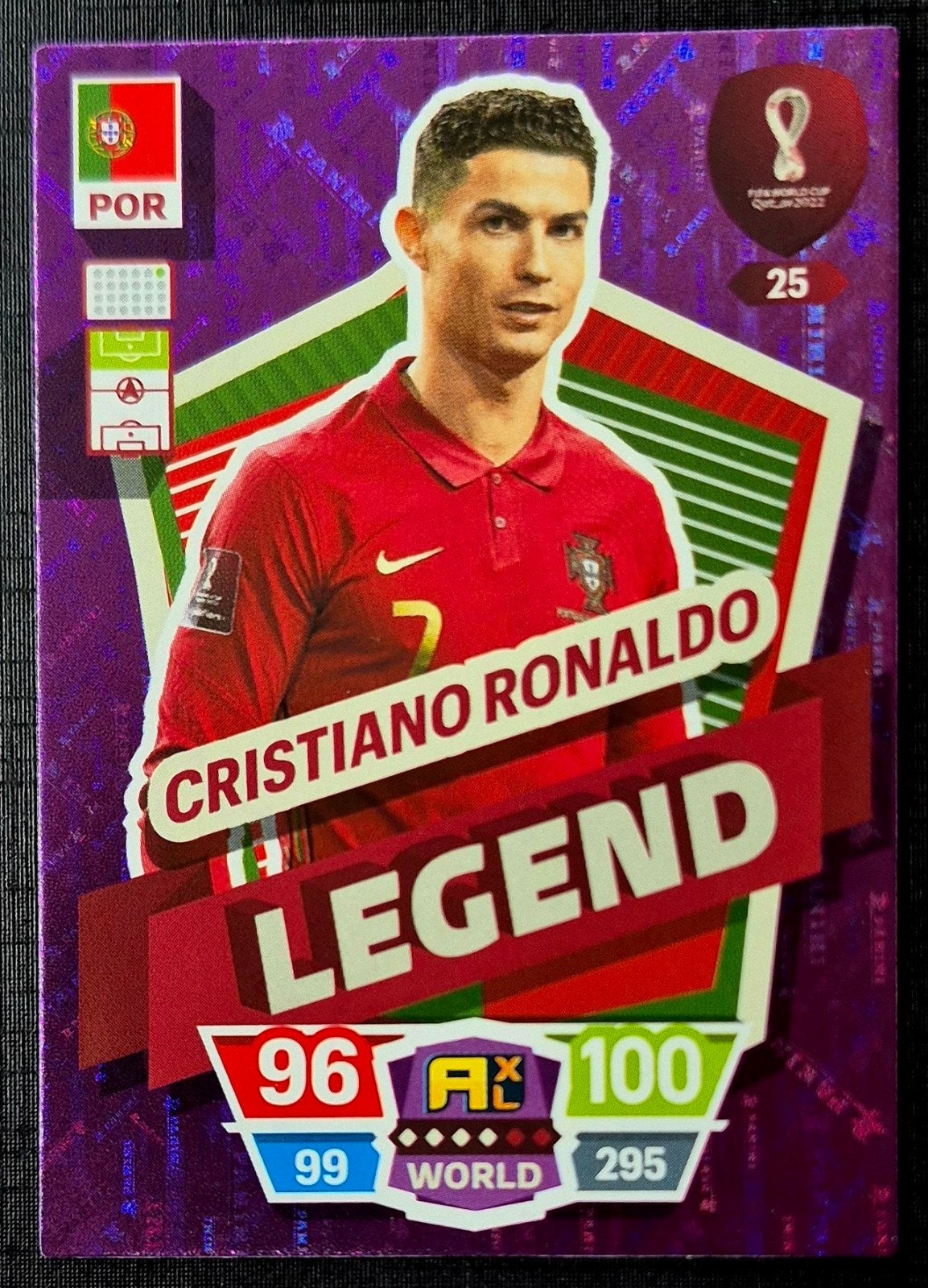 Panini Legend Cristiano Ronaldo - Portugal, WK 2022, Ophalen of Verzenden, Zo goed als nieuw, Buitenlandse clubs, Poster, Plaatje of Sticker