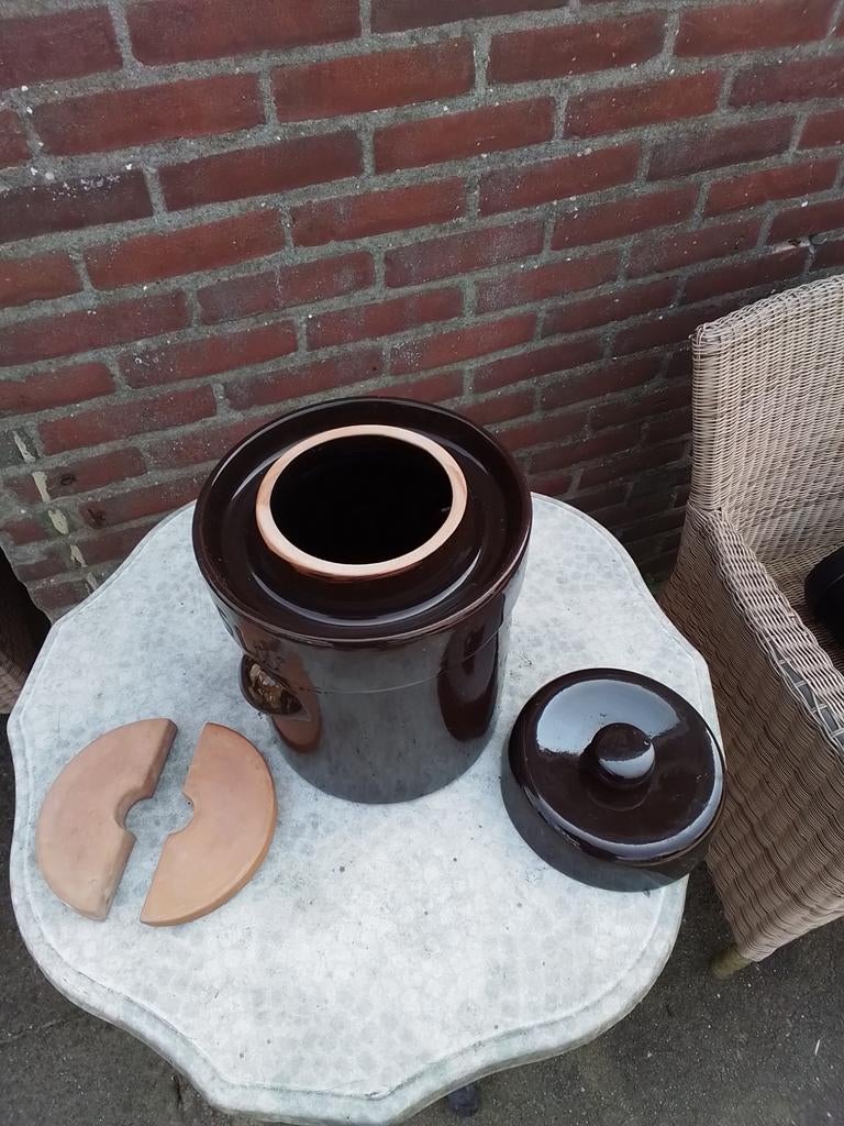 Vintage Keulse pot / Fermenteerpot - Bruin - 5 Liter, Antiek en Kunst, Ophalen