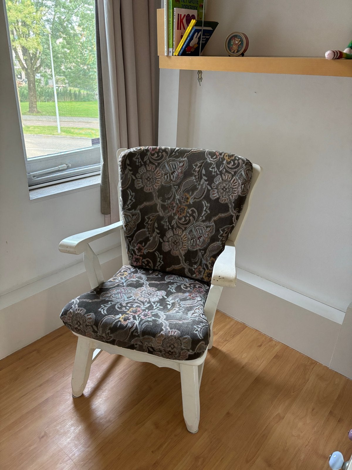 Comfortabele fauteuil met bloemenprint, Ophalen, Gebruikt, Overige kleuren, Eén