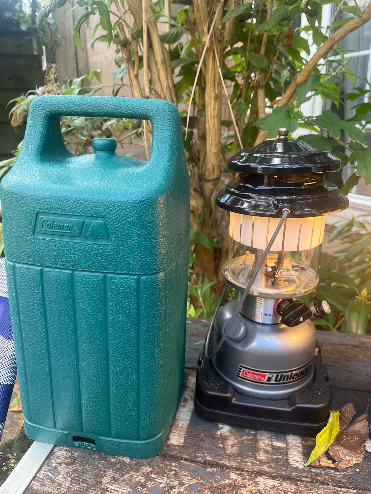 Inleaded 1 Coleman lamp benzinelamp druklamp vislamp, Ophalen of Verzenden, Gebruikt