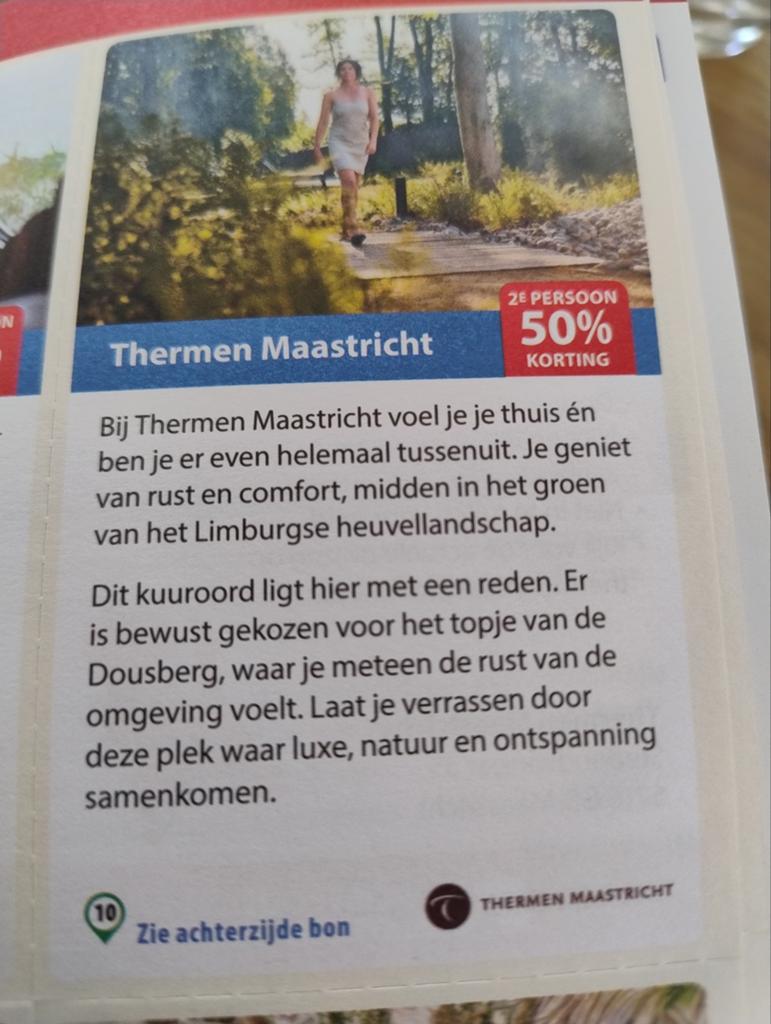 Korting Thermen Maastricht., Twee personen, Kortingsbon, Spa of Sauna