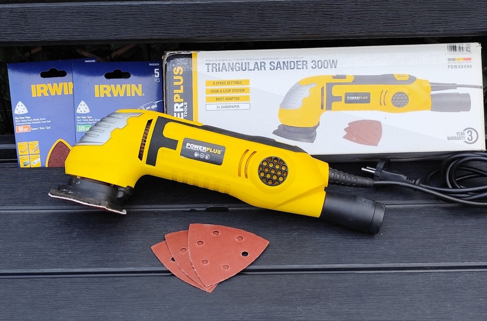 Powerplus Deltaschuurmachine 300W variabel toerental ZGAN!!!, Ophalen of Verzenden, Zo goed als nieuw, Minder dan 600 watt, Overige typen
