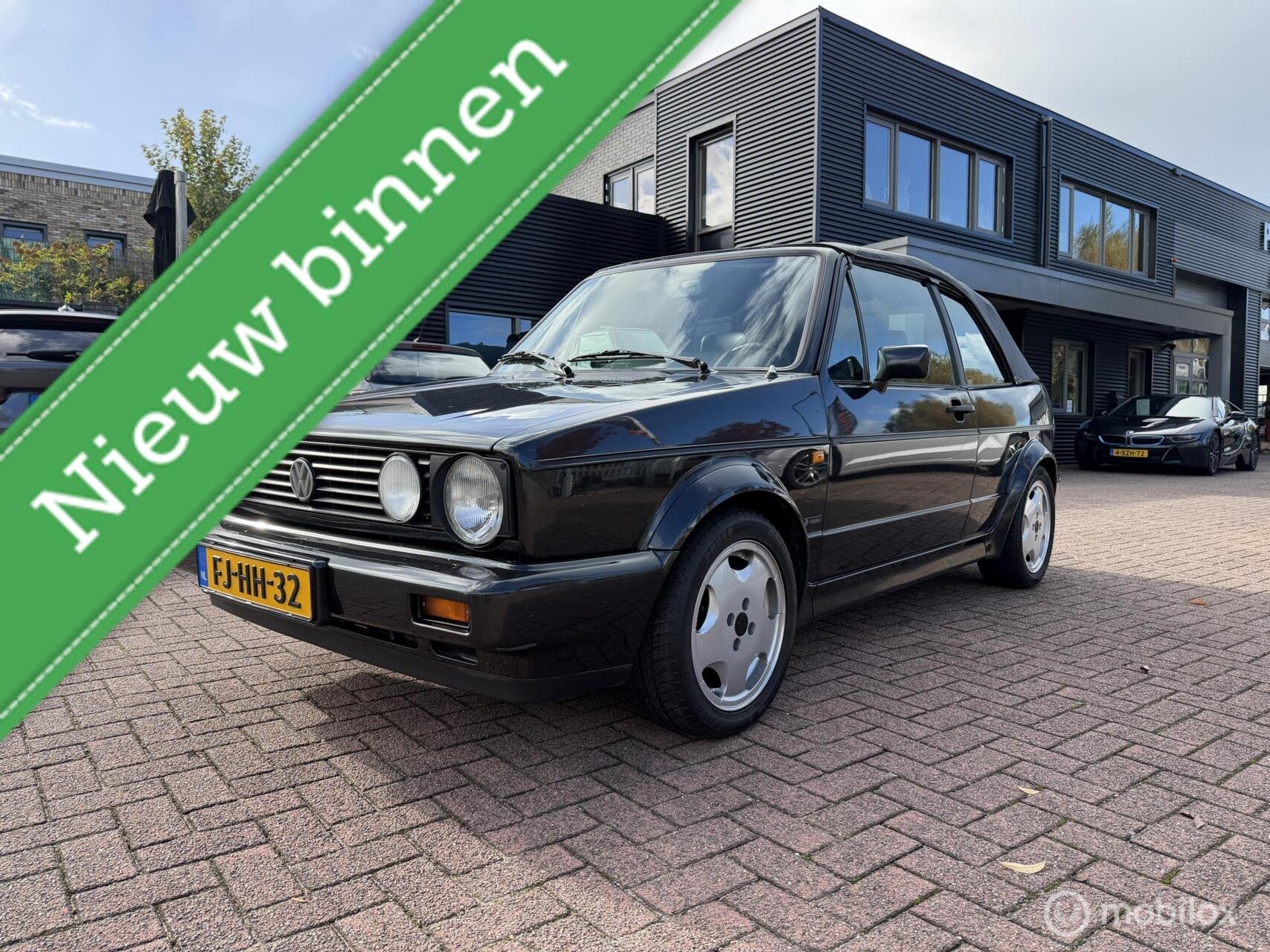 Volkswagen Golf Cabrio 1.6 GLS Leder Stereo zeer nette auto, Voorwielaandrijving, Gebruikt, Zwart, 4 cilinders
