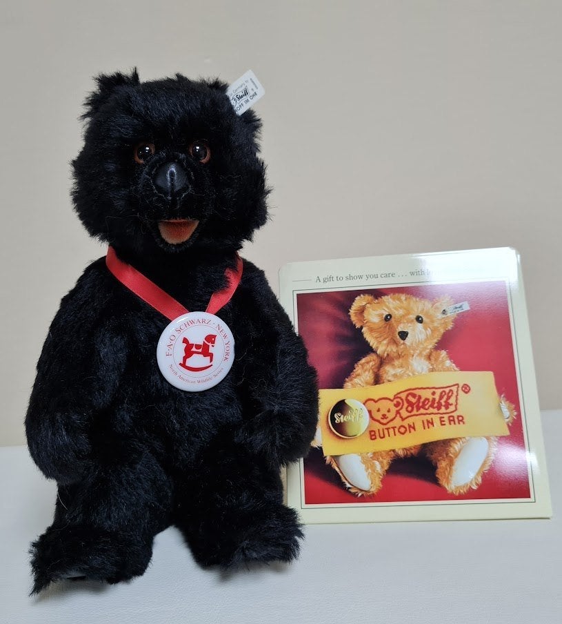 Steiff beer FAO Schwarz berenjong grizzly teddy beer USA, Ophalen of Verzenden, Zo goed als nieuw, Stoffen beer, Steiff