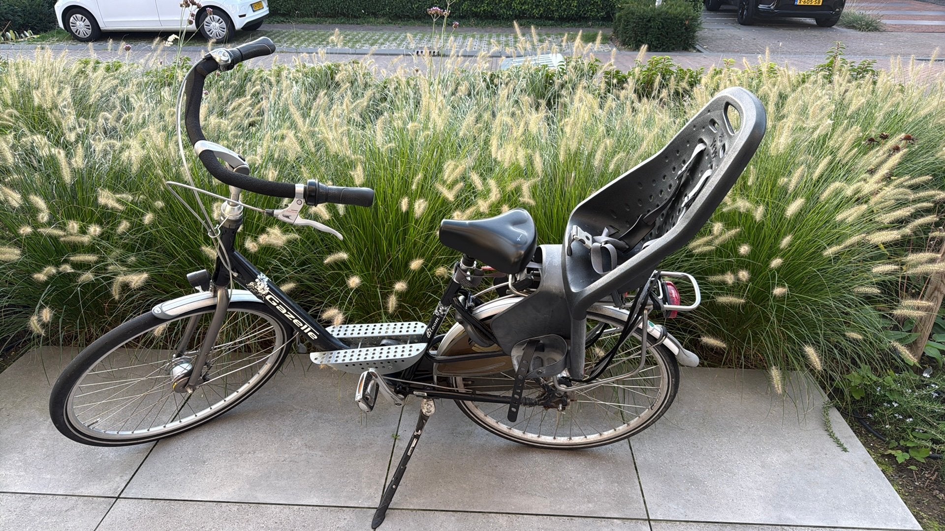Gazelle Bloom moederfiets met Yepp kinderzitje en staplankje, Ophalen, Versnellingen, Gazelle, 1 zitje