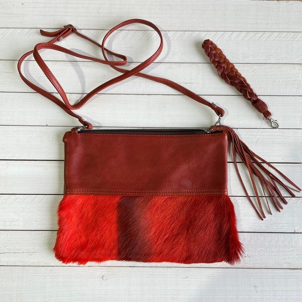 Tas Gemma springbok rood 29x23cm #G-TL-R-20 | Lederstore, Sieraden, Tassen en Uiterlijk, Nieuw, Handtas, Rood, Grotestraat 32, 5836 AG, Sambeek, The Netherlands