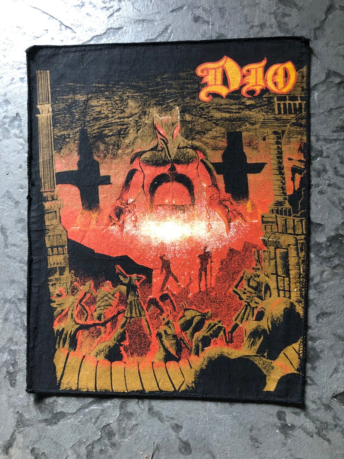 Dio last in line 1980 vintage back patch ., Verzamelen, Ophalen, Zo goed als nieuw, Gebruiksvoorwerp