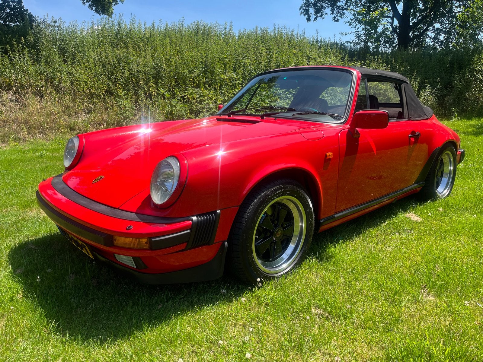 Porsche 911 sc cabrio 3,2l. Full body off restauratie, Auto's, Zwart, Cabriolet, 4 stoelen, Bedrijf
