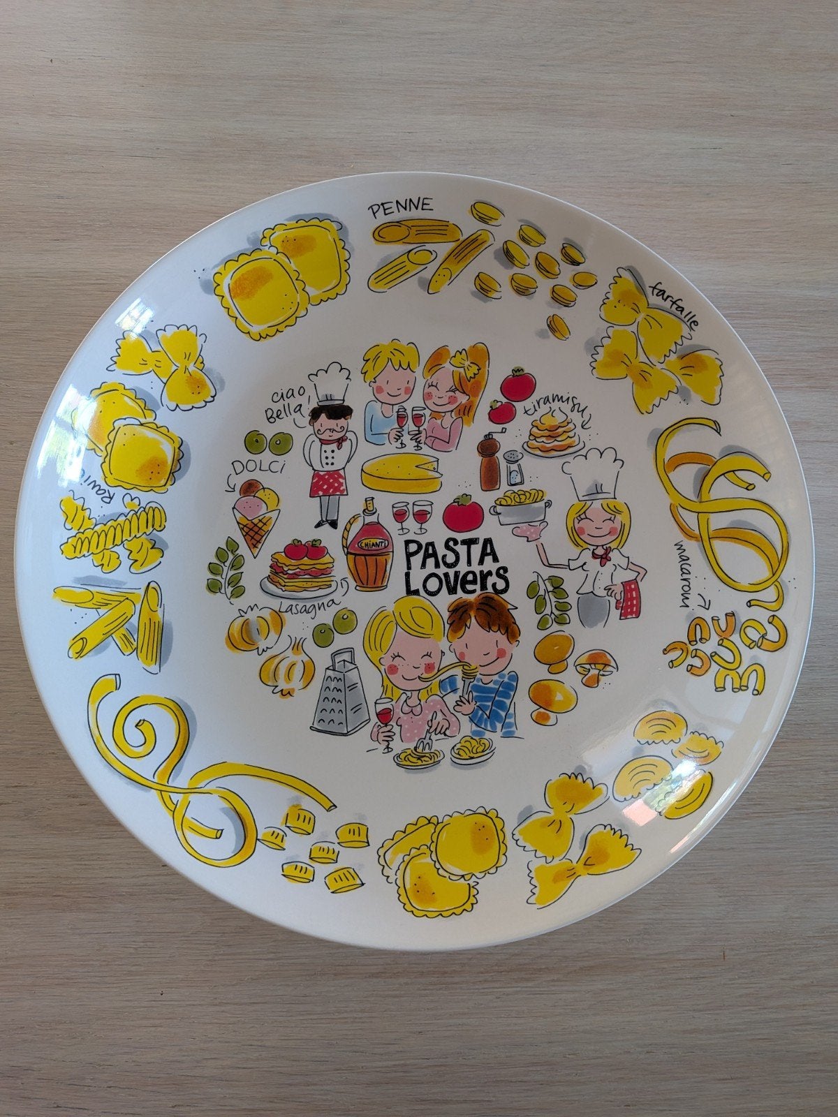 Blond Amsterdam schaal "Pasta Lovers", Huis en Inrichting, Keuken | Servies, Ophalen of Verzenden, Nieuw, Aardewerk, Schaal of Schalen