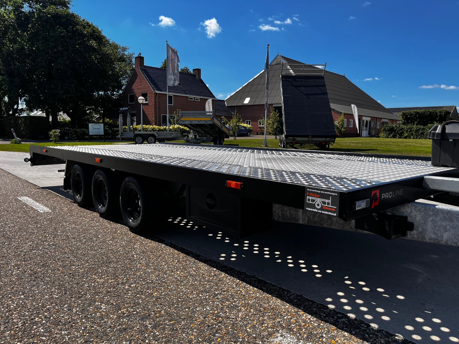 Autotransporter 3500kg 3as tridem black edition lier demo, Ophalen, Zo goed als nieuw