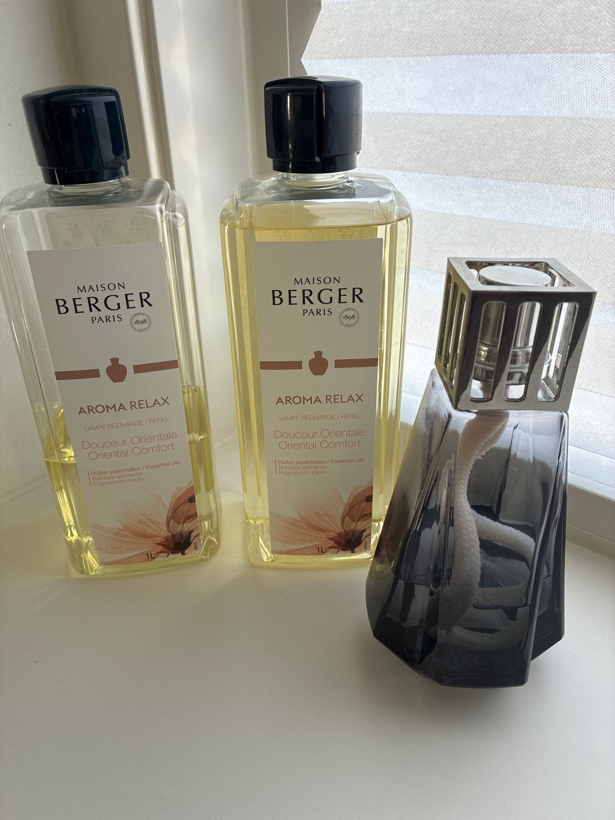 Maison Berger Paris Lampe incl Aroma Relax Douceur Orien, Ophalen, Zwart, Zo goed als nieuw, Modern