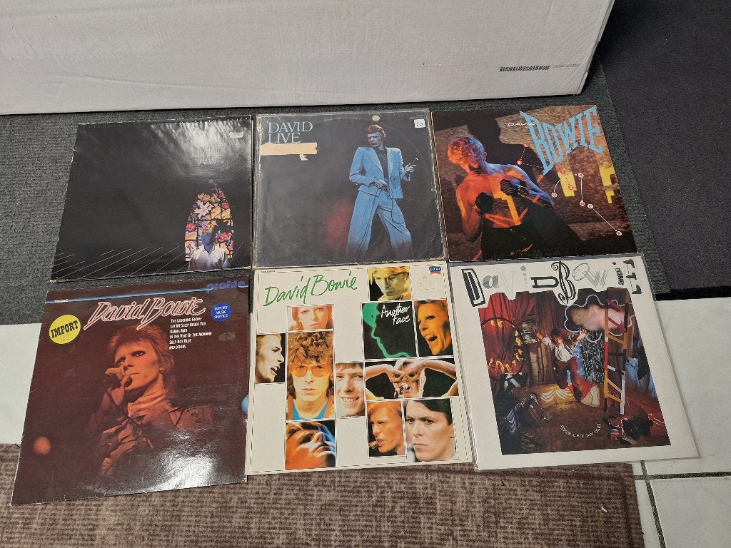 Vintage 6x vinyl lp's albums David Bowie jaren 70/ 80, Cd's en Dvd's, Vinyl | Rock, Ophalen of Verzenden, Gebruikt, 12 inch, Poprock