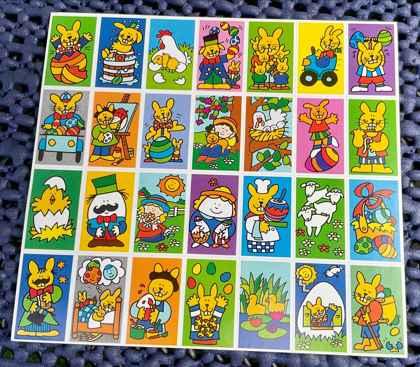 Vintage beloningsstickers Stammetjes - Serie 117 Pasen, Ophalen of Verzenden, Zo goed als nieuw