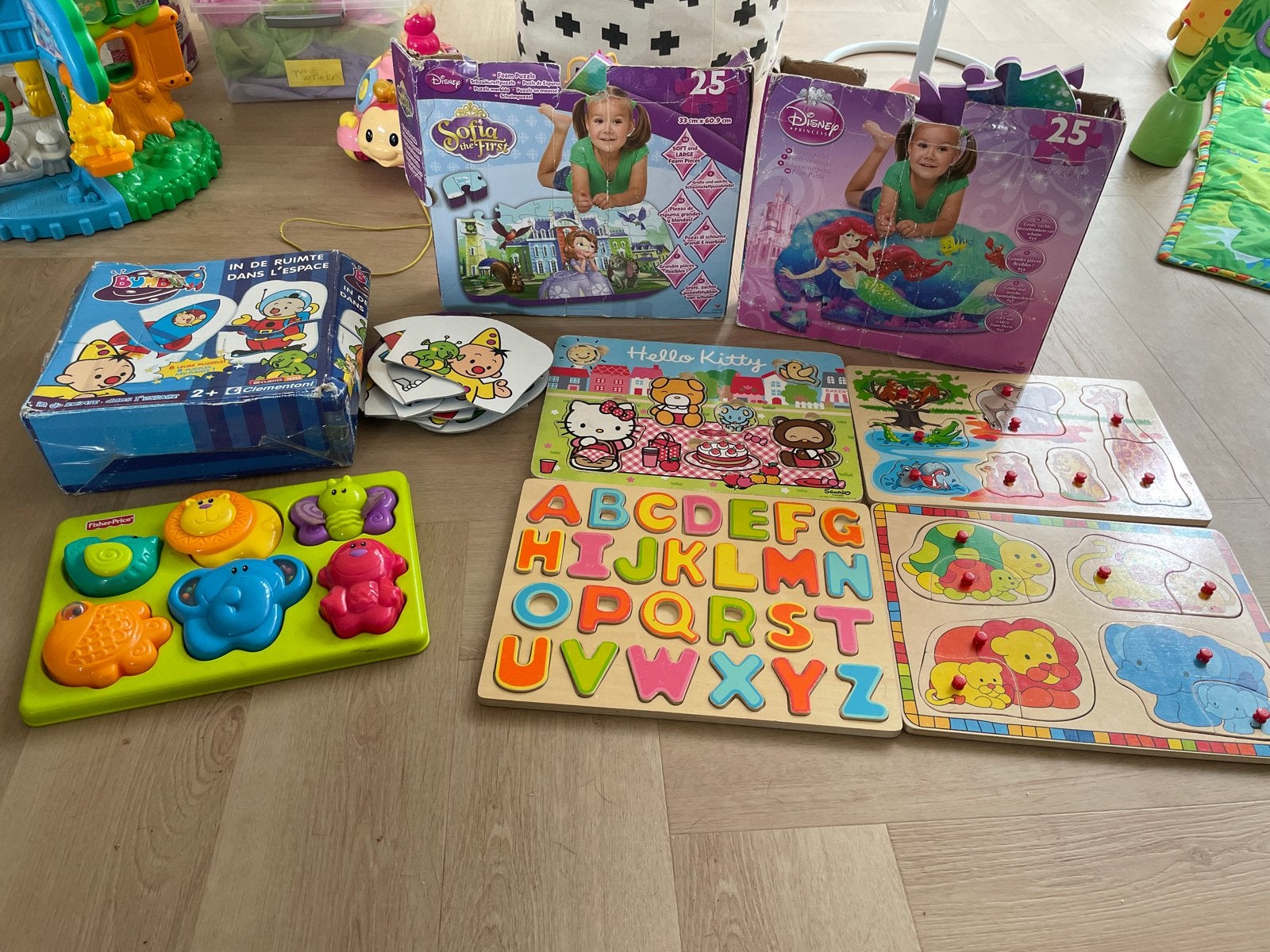 Grote set kinderpuzzels en speelgoed, 2 tot 4 jaar, Gebruikt, 10 tot 50 stukjes, Ophalen of Verzenden