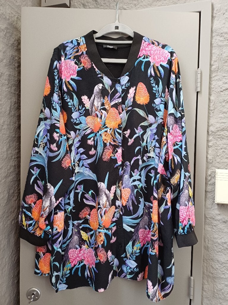 FRAPP TUNIEK MT 54 Z.G.A.N. (ECHT PRACHTIG), Kleding | Dames, Grote Maten, FRAPP, Meerkleurig, Blouse of Tuniek, Ophalen of Verzenden