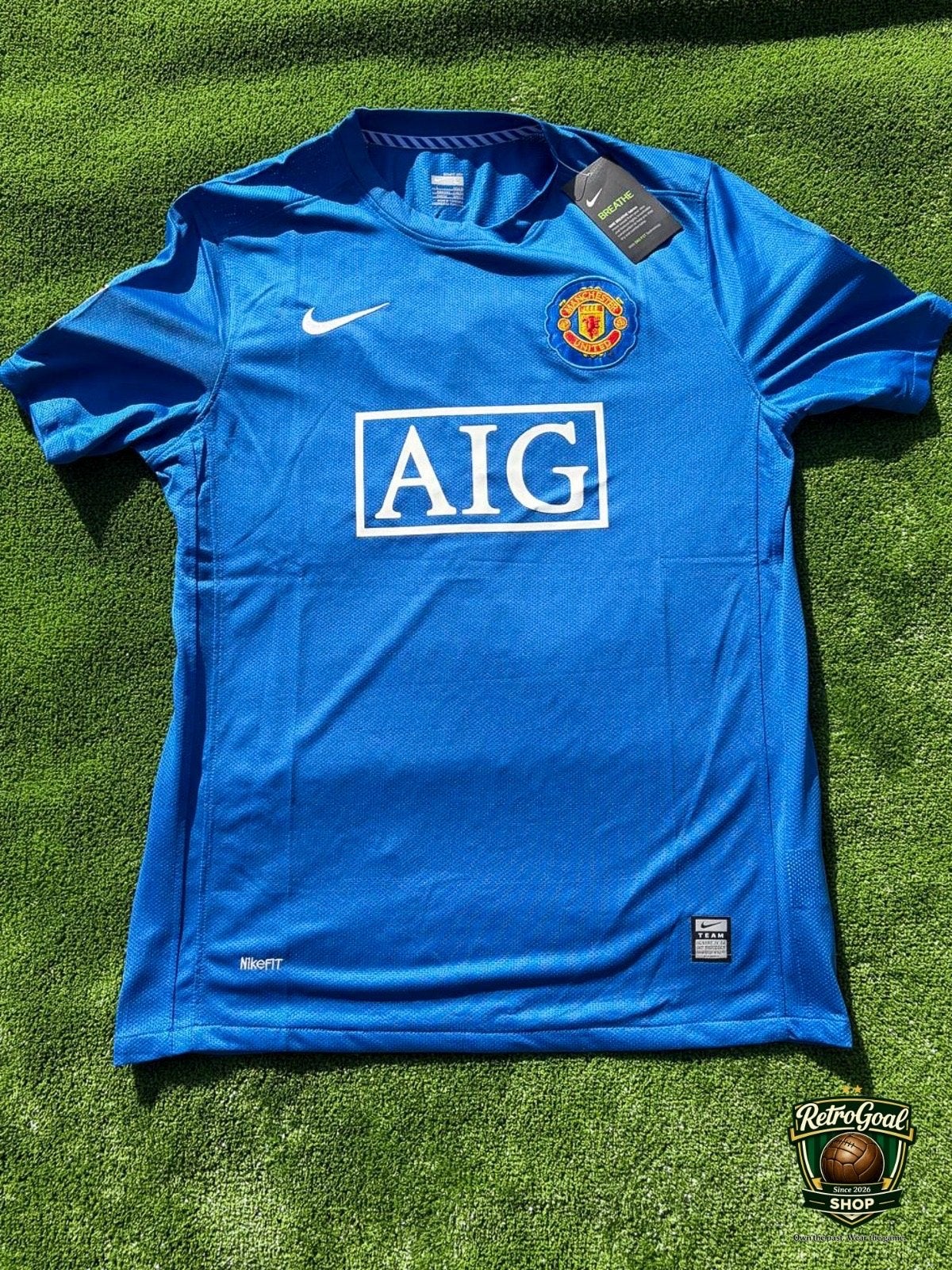 Manchester United uitshirt 08/09 Ronaldo #7 (Nieuw), Maat 52/54 (L), Blauw, Nieuw, Ophalen of Verzenden
