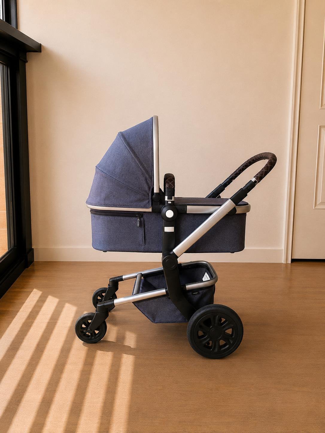 Joolz Day 3 Parrot Blauwe Combi Kinderwagen, Zo goed als nieuw, Combiwagen, Verstelbare duwstang, Ophalen