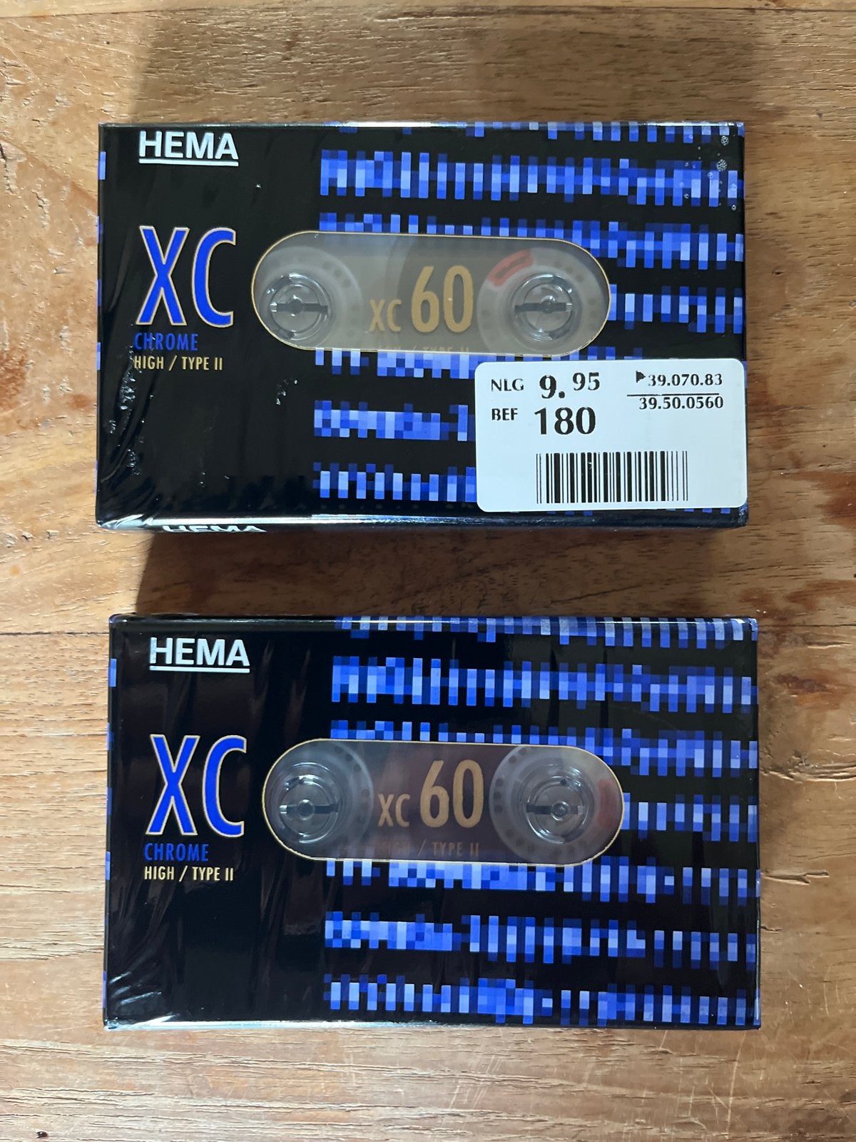 2x HEMA XC 60 Chrome Cassettebandjes - Nieuw in Verpakking, Ophalen of Verzenden, Nieuw in verpakking, 2 t/m 25 bandjes, Onbespeeld